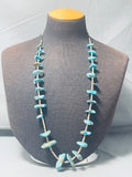 Nuggets Of Turquoise Vintage Native American Navajo Shell Necklace Old-Nativo Arts