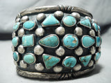 Museum Wide Vintage Native American Navajo Turquoise Sterling Silver Bracelet-Nativo Arts