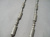 Museum Vintage Navajo Tube Sterling Silver Native American Necklace Old-Nativo Arts