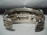Quality Rare Vintage Native American Navajo Museum Turquoise Sterling Silver Slag Bracelet-Nativo Arts