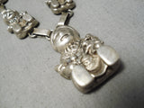 Detailed!! Intricate Vintage Navajo Sterling Silver Native American Necklace Old-Nativo Arts