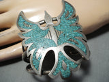 Astonishing Vintage Native American Navajo Turquoise Sterling Silver Bracelet Old-Nativo Arts