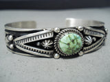 Native American One Of The Best Albert Jake Carico Lake Turquoise Sterling Silver Bracelet-Nativo Arts