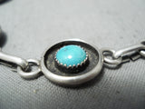Incredible Vintage Native American Navajo Blue Green Turquoise Sterling Silver Bracelet-Nativo Arts