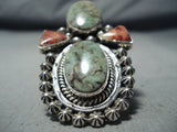 John Mckay Native American Navajo Turquoise Spiny Oyster Sterling Silver Ring-Nativo Arts