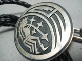 Noteworthy Vintage Native American Hopi Sterling Silver Bolo-Nativo Arts
