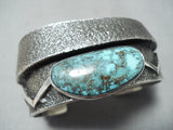 One Of The Most Unique Native American Navajo Aaron Anderson Turquoise Sterling Silver Bracelet-Nativo Arts