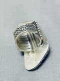 One Of Biggest And Best Vintage Native American Navajo Royston Turquoise Sterling Silver Ring-Nativo Arts