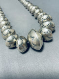 Completely Hand Tooled Vintage Native American Navajo Sterling Silver Necklace-Nativo Arts