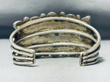 One Of The Craziest Chunky Turquoise Vintage Native American Navajo Sterling Silver Bracelet-Nativo Arts