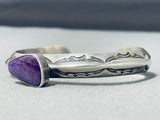 Exquisite Vintage Native American Navajo Sugulite Sterling Silver Ring-Nativo Arts