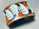 Important Southwestern Bronze Turquoise Inlay Bracelet-Nativo Arts