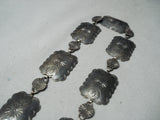 1930's Vintage Navajo Sterling Silver Concho Belt Native American Old-Nativo Arts