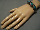 Magnificent Vintage Navajo Sterling Silver Native American Turquoise Bracelet-Nativo Arts