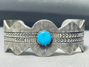 One Of The Most Detailed Micro Carvings Vintage Native American Navajo Sterling Silver Bracelet-Nativo Arts