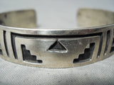 Fantastic Vintage Navajo Sterling Silver Bracelet Native American Old-Nativo Arts