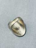 Unforgettable Vintage Native American Navajo Blue Diamond Turquoise Sterling Silver Ring-Nativo Arts