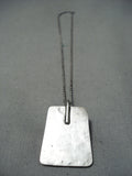 Exquisite Vintage Native American Navajo Green Turquoise Sterling Silver Necklace Old-Nativo Arts