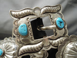 Amazing Vintage Native American Navajo Turquoise Sterling Silver Concho Belt-Nativo Arts