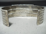 One Of The Best Tripe Row Needle Turquoise Vintage Native American Zuni Sterling Silver Bracelet-Nativo Arts
