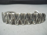 Very Early Ingot Silver Native American Navajo Snake Bracelet-Nativo Arts