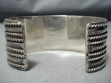 Detailed! Authentic Vintage Native American Navajo Zuni Turquosie Lapis Sterling Silver Bracelet-Nativo Arts