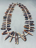 Native American Unique Vintage Navajo Long Shell Authentic Necklace Old-Nativo Arts