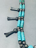 Jaw Dropping Vintage Native American Navajo Turquoise Sterling Silver Cross Necklace-Nativo Arts