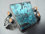 Native American Most Unique Rare Blue Diamond Turquoise Sterling Silver Bracelet-Nativo Arts
