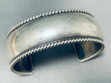 Signed Native American Navajo Sterling Silver Bracelet-Nativo Arts