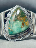 Dazzling Native American Navajo Royston Turquoise Sterling Silver Bracelet-Nativo Arts