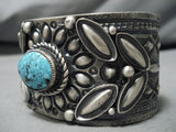 Quality Stu Billy Native American Navajo Spiderweb Turquoise Sterling Silver Bracelet-Nativo Arts