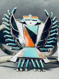 One Of The Best Vintage Native American Zuni Turquoise Inlay Sterling Silver Bracelet-Nativo Arts
