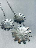 Beautiful Vintage Native American Zuni Inlay Mother Of Pearl 3 Sunfaces Sterling Silver Necklace-Nativo Arts