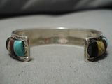 Native American Important Vintage Ottawa Carlos Eagle Turquoise Inlay Sterling Silver Bracelet-Nativo Arts