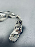 The Most Unique Vintage Native American Navajo Heavy Wire Sterling Silver Bracelet-Nativo Arts