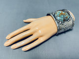 Jake Francosa San Felipe 8 Turquoise Sterling Silver Bracelet-Nativo Arts