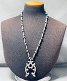 Completely Hand Tooled Vintage Native American Navajo Sterling Silver Torpedo Necklace-Nativo Arts