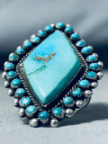 One Of The Most Unique Vintage Native American Navajo Turquoise Sterling Silver Ring-Nativo Arts