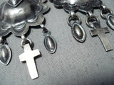 Detailed Navajo Sterling Silver Crosses Earrings Native American-Nativo Arts