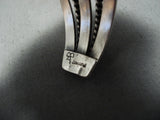 Gigantic Vintage Native American Navajo Old Morenci Turquoise Sterling Silver Bracelet-Nativo Arts