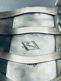 Native American One Of Most Intricate Ever Turquoise Hand Carved Chief Sterling Silver Bracelet-Nativo Arts