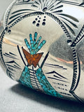 Thomas Singer Very Rare Early Hallmark Vintage Native American Navajo Sterling Silver Bracelet-Nativo Arts
