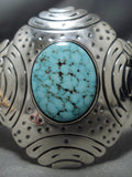 Important Loen Mountain Turquoise Vintage Native American Navajo Sterling Silver Bracelet-Nativo Arts