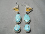 Amazing Navajo Native American Bee Jasper Sterling Silver Earrings-Nativo Arts