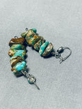 Superb Vintage Native American Navajo Royston Turquoise Stones Sterling Silver Earrings-Nativo Arts