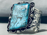 One Of The Best Ever Native American Navajo Blue Diamond Turquoise Sterling Silver Bracelet-Nativo Arts