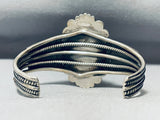 Spiderweb Flank Vintage Native American Navajo Sterling Silver Bracelet Cuff-Nativo Arts