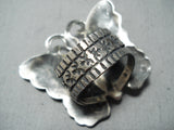 Fantastic Navajo Kingman Turquoise Sterling Silver Ring Native American-Nativo Arts
