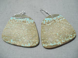 Native American Impressive Santo Domingo Royston Turquoise Sterling Silver Earrings-Nativo Arts